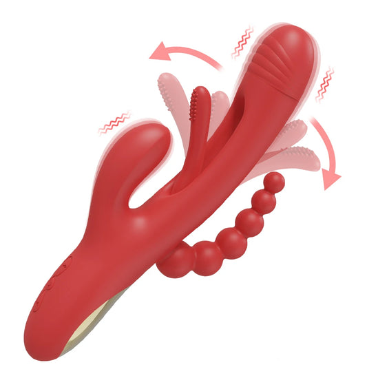 Tapping Flapping Rabbit Vibrator with G-Spot & Anal Stimulation