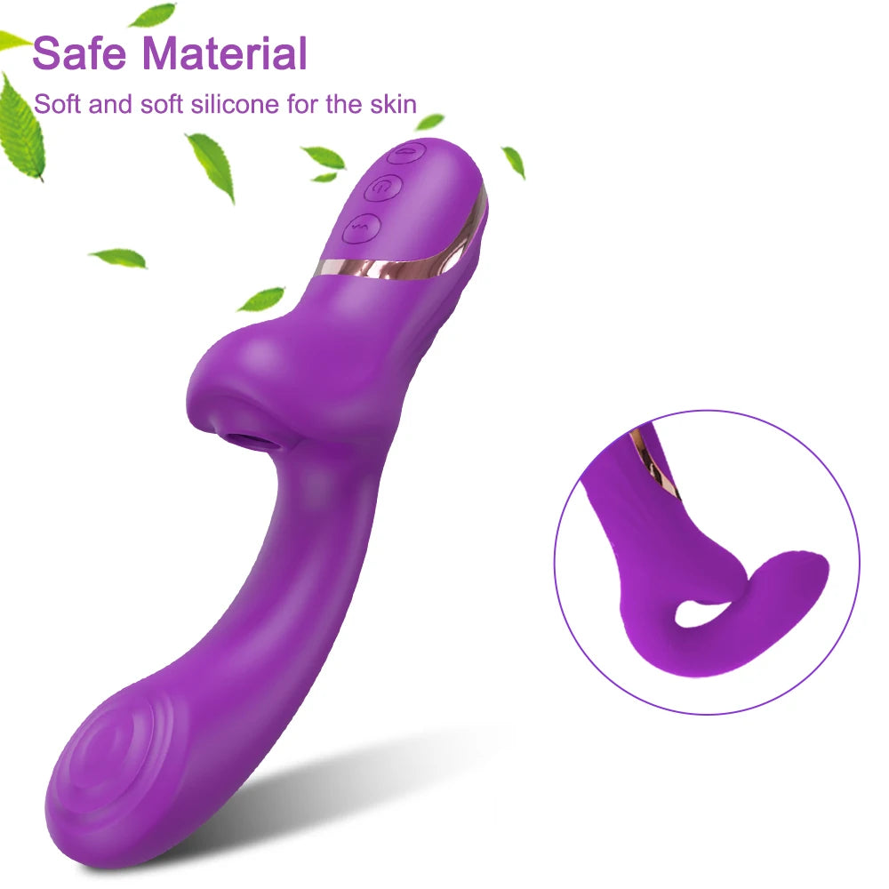 G-Spot Clit Sucker Vibrator with Nipple Stimulator