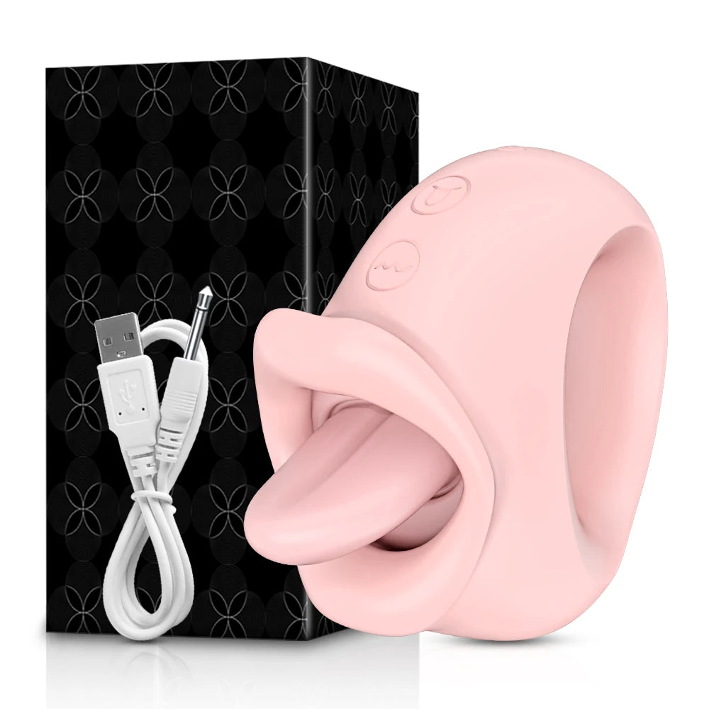 Clitoral Tongue Vibrator with Nipple Suction