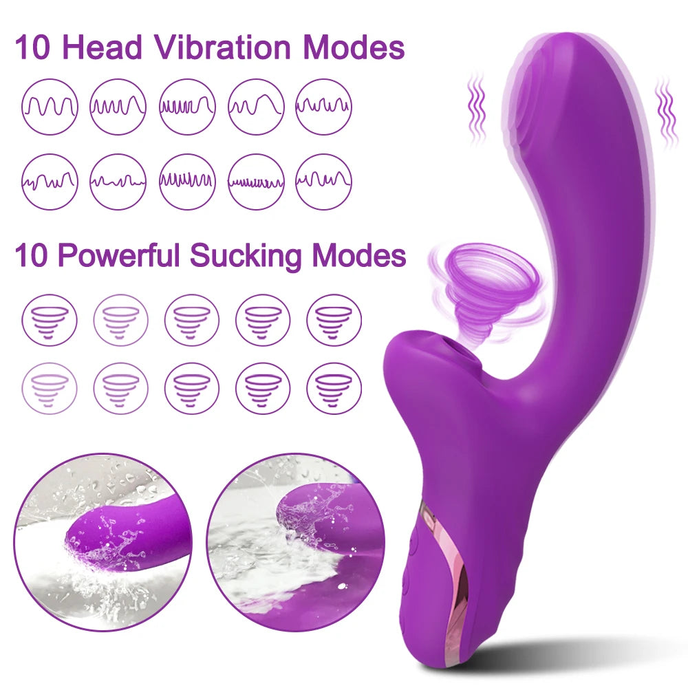 20-Speed Clit Sucker with G-Spot Vibration & Stimulation