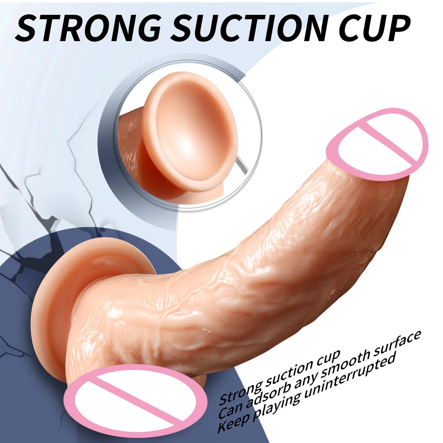 Squirting Penis Dildo - Soft Realistic with Suction Cup for G-Spot & Anal Play 18+