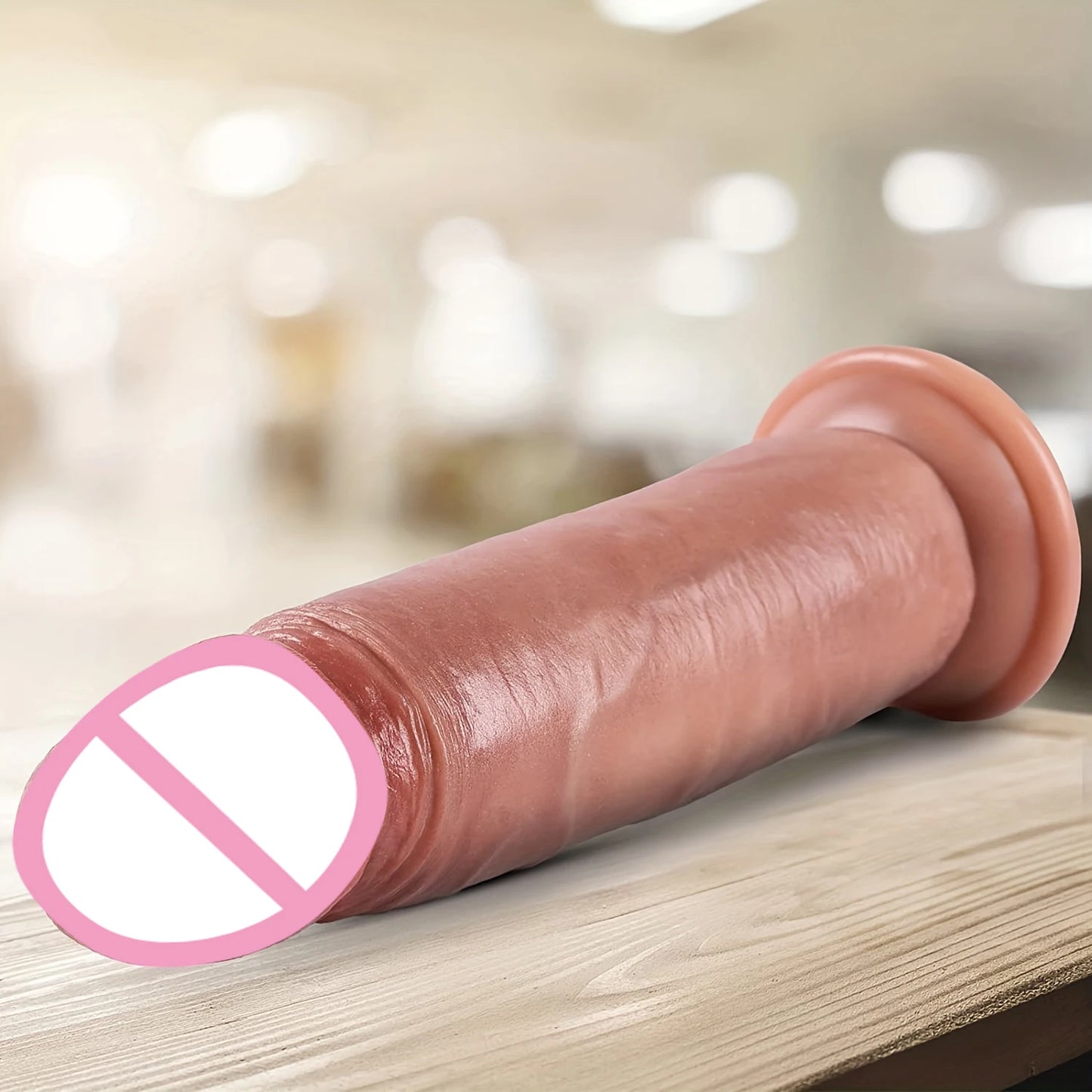 Extra Realistic Dildo with Moving Foreskin - Lifelike Penetration & Anal Stimulator
