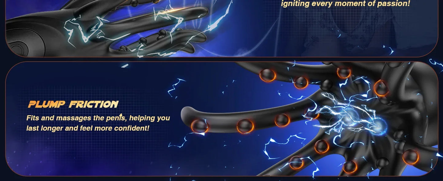 Electric Penis Vibrator with 9 Modes & Delay Training