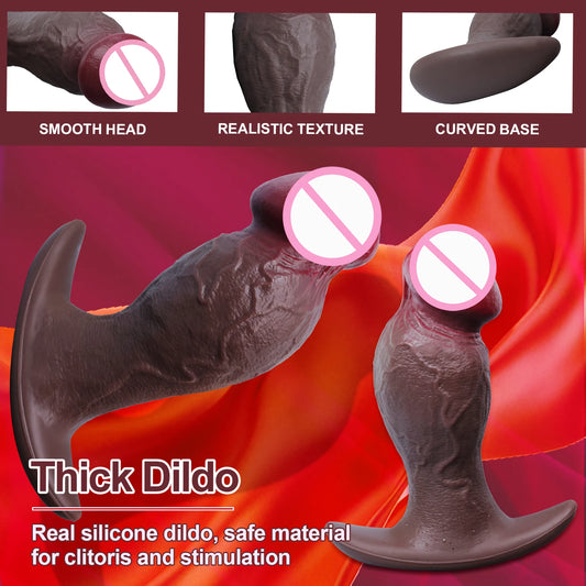 Anal Plug & Realistic Dildo - Dual Pleasure