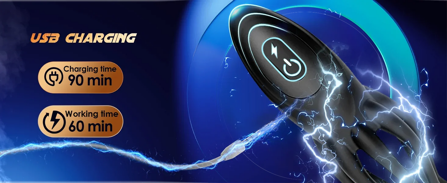 Electric Penis Vibrator with 9 Modes & Delay Training