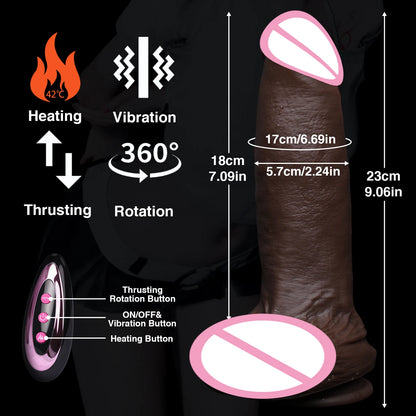 Big Heating Thrusting Dildo for G-Spot & Anal