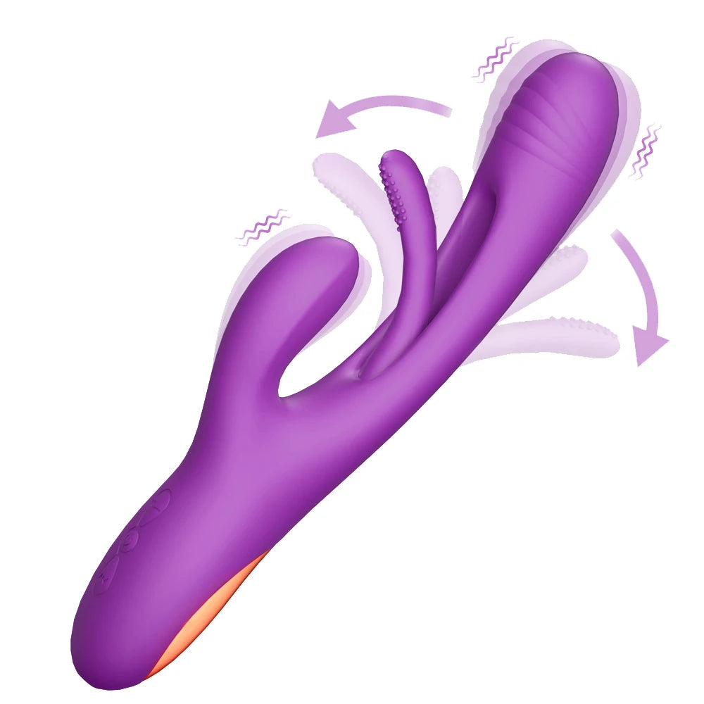 Tapping Flapping Rabbit Vibrator with G-Spot & Anal Stimulation