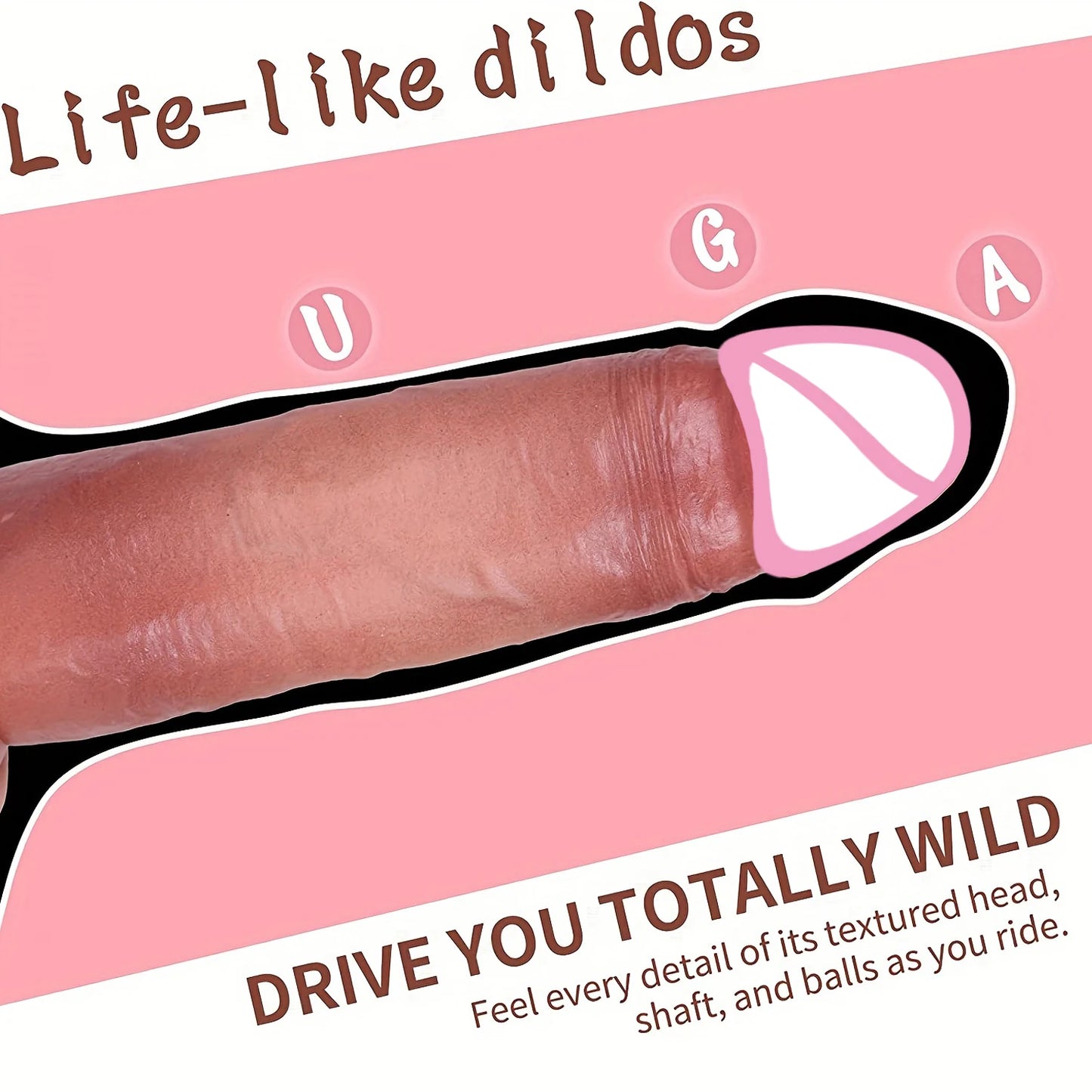 Extra Realistic Dildo with Moving Foreskin - Lifelike Penetration & Anal Stimulator