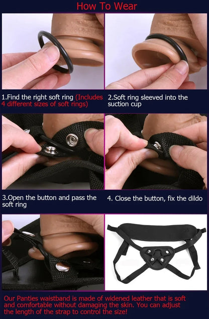 Wearable Strapless Strap-On Panty for Lesbian Couples