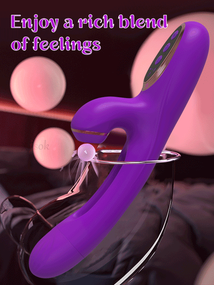 Tapping Flapping Clit Sucker with G-Spot Vibrator
