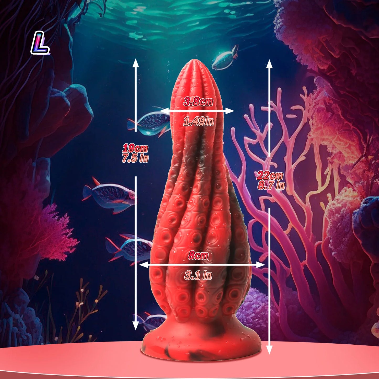 Octopus Tentacle Butt Plug - Dual Vaginal & Anal Dilator