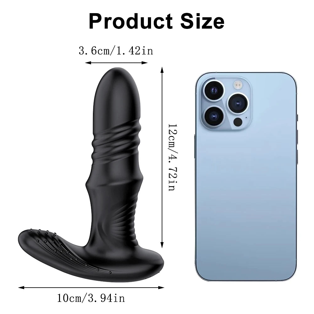 APP Controlled Thrusting Butt Plug & Telescopic Prostate Massager