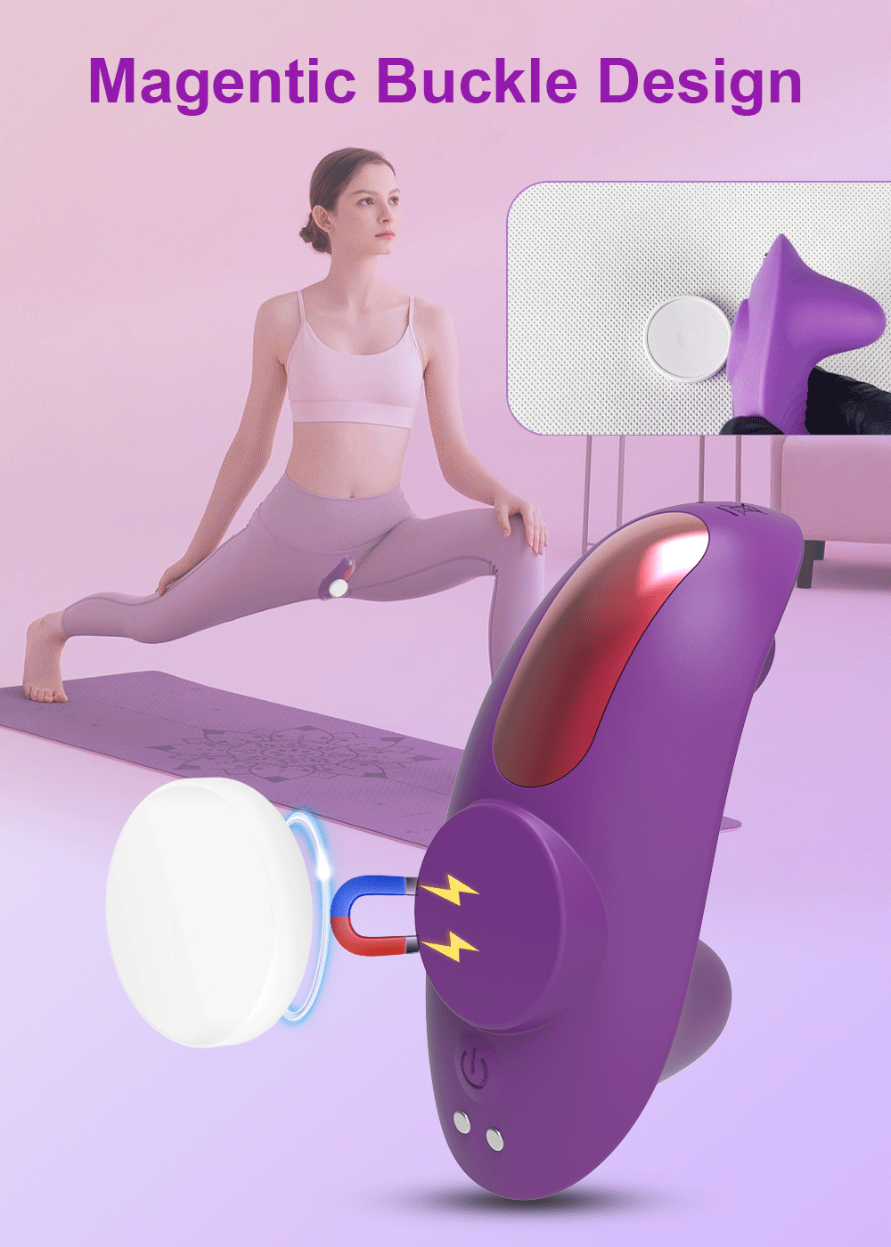 Remote Control Clit Sucker Panty with Magnetic Seal