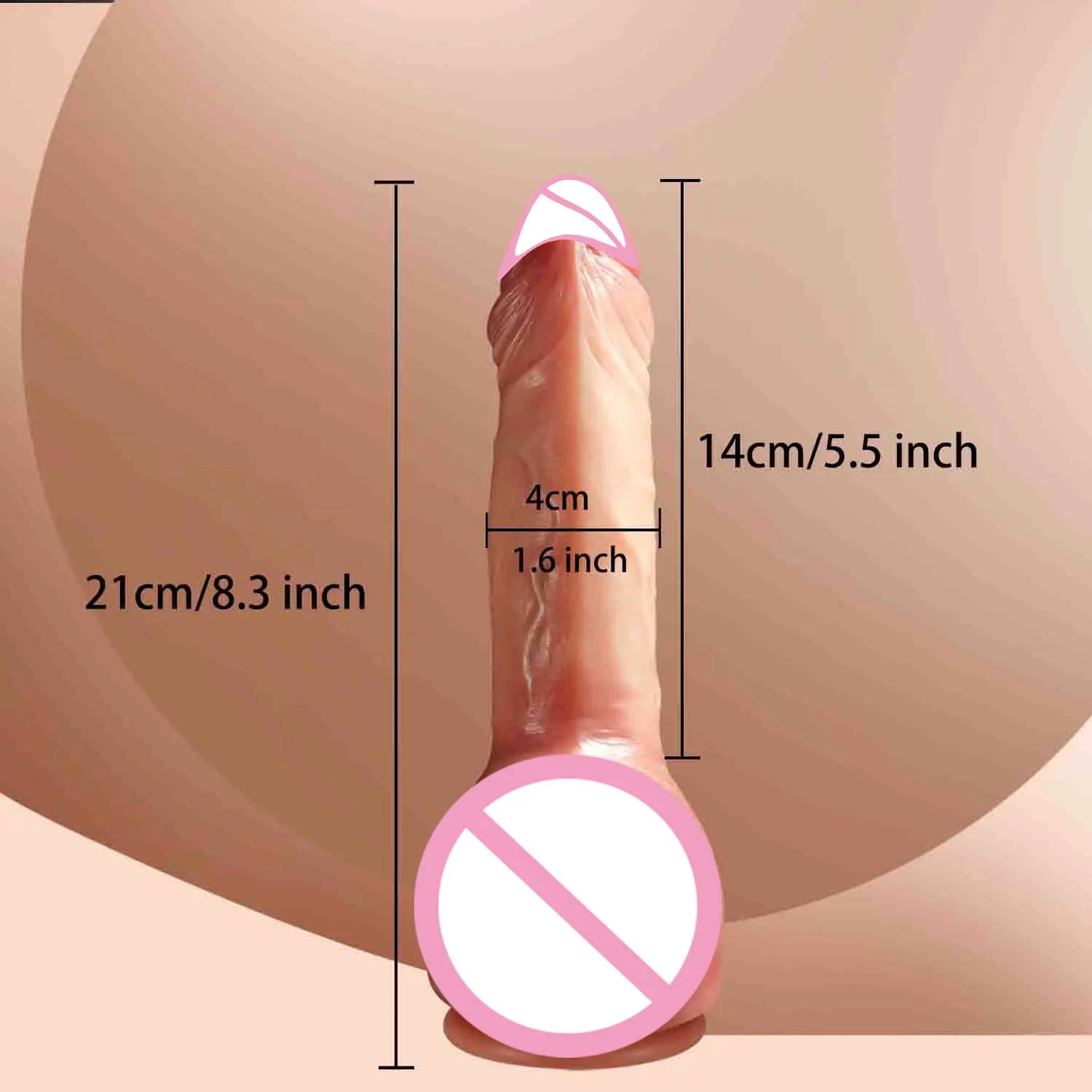 Squirting Silicone Dildo with Balls - Soft Anal Plug Toy for Women