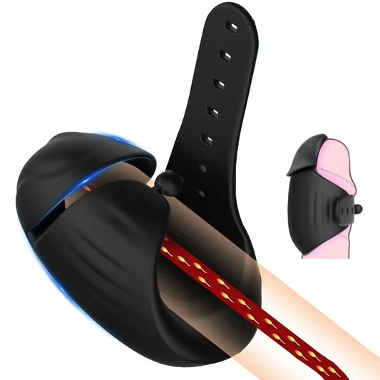 Adjustable 3-in-1 Penis Trainer with 10 Vibration Modes & Glans Stimulator