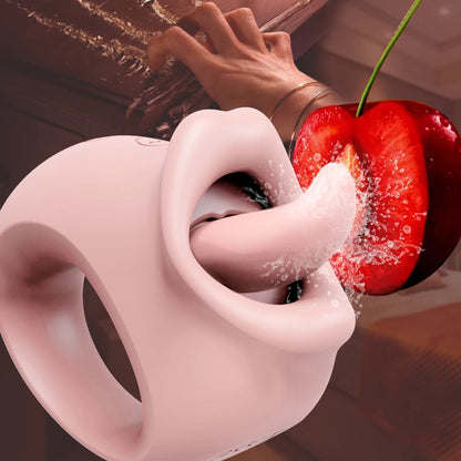 Clitoral Tongue Vibrator with Nipple Suction