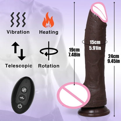 Remote Heating Realistic Dildo for G-Spot Massage