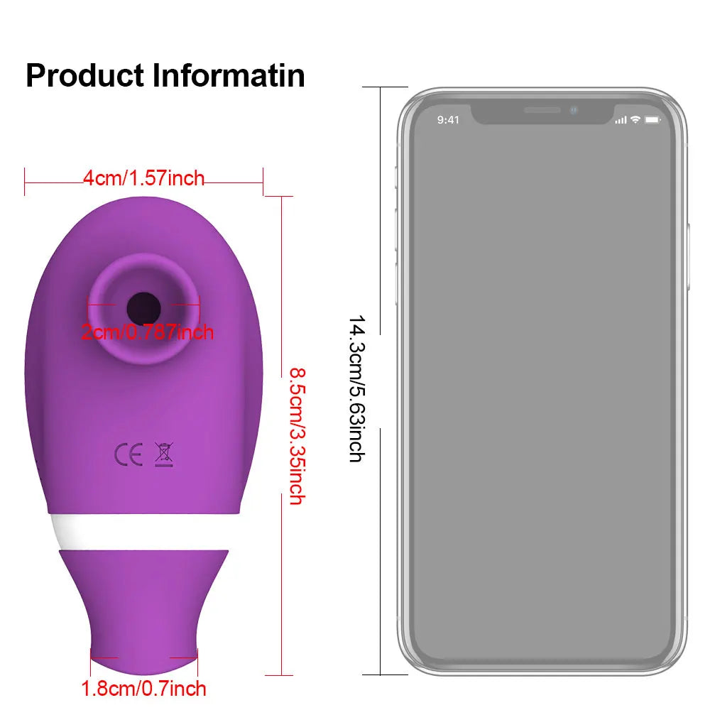Dual Clit Sucker and Nipple Vibrator with Tongue Licking Motion