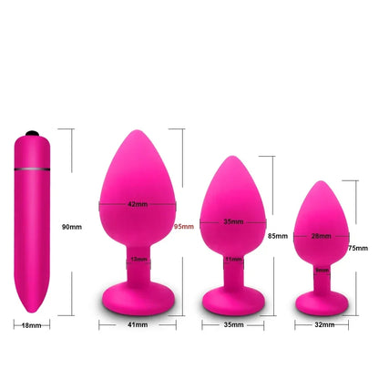 4pcs Soft Silicone Anal Plug Mini Erotic Butt Plug for Anal Toy Beginner Prostate Massager Sex Toy for Men Women Gay Couples