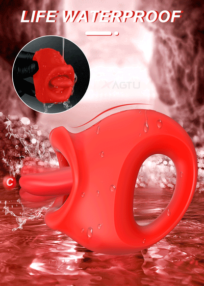 Clitoral Tongue Vibrator with Nipple Suction