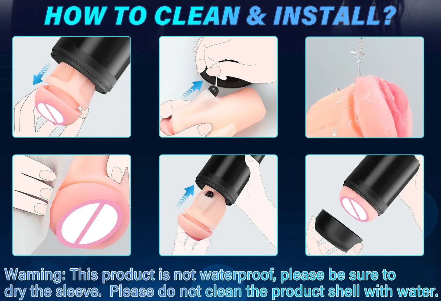 Realistic Vagina Automatic Male Masturbator with Thrusting & Sucking