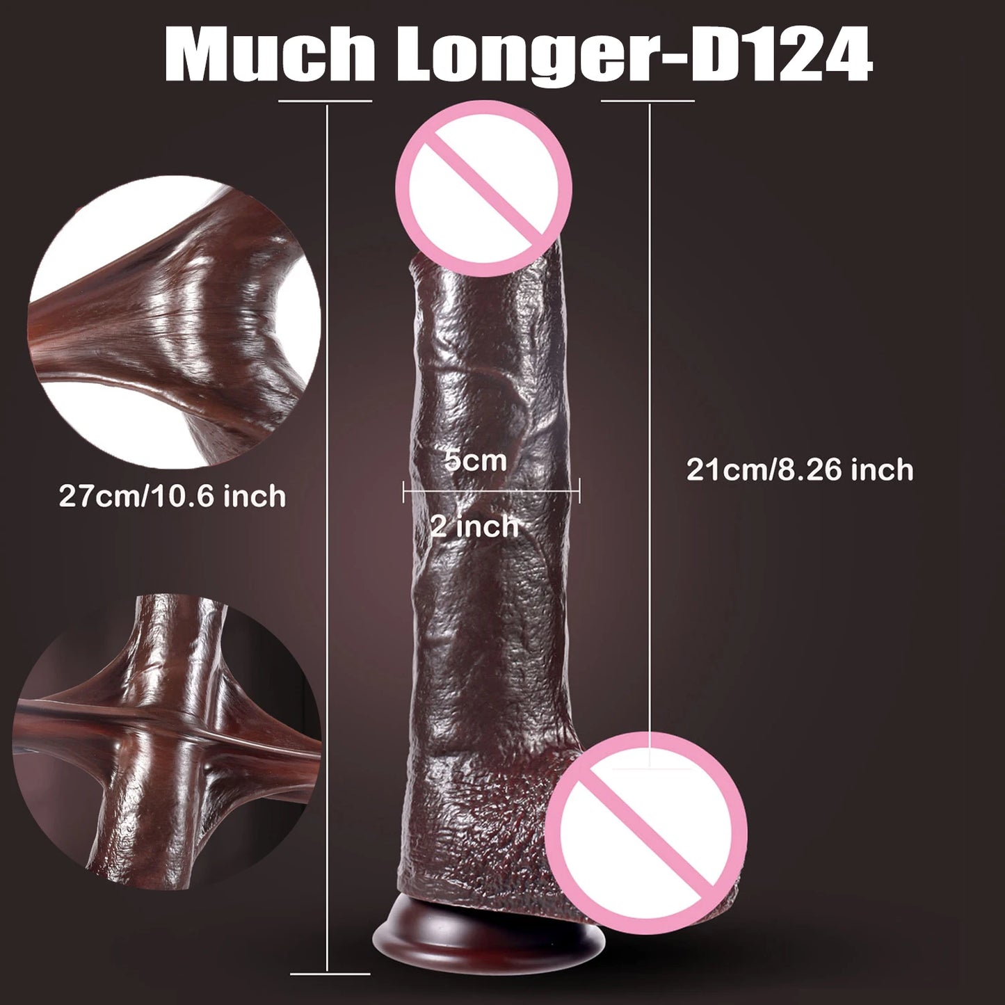 Realistic Pushing Dildo with Sliding Foreskin & Balls for Women & Anal
