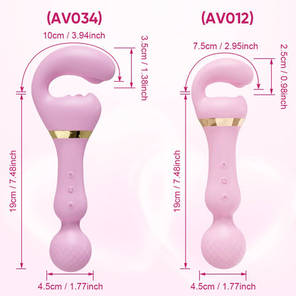 3-in-1 Wand for G-Spot Clitoral & Nipple Stimulation