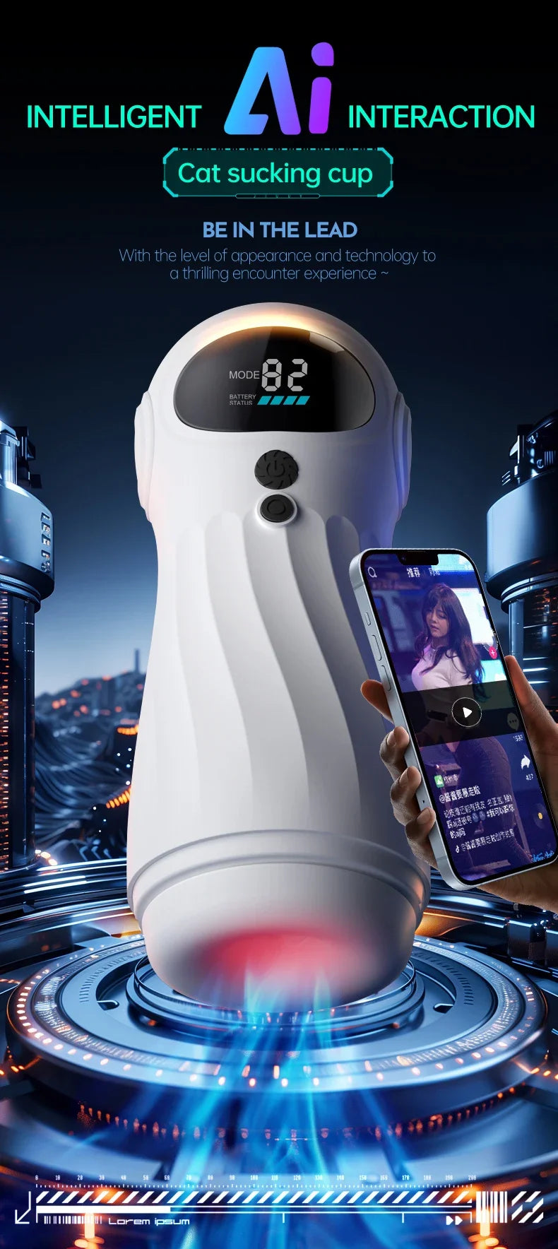 Automatic Sucker Male Masturbator with 9 Vibration & 4 Suction Modes