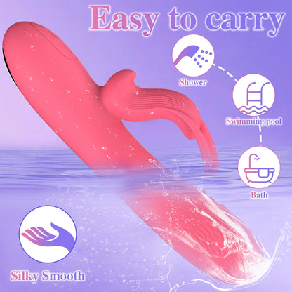 Powerful Rabbit Vibrator: Dual G-Spot & Clitoral Dildo