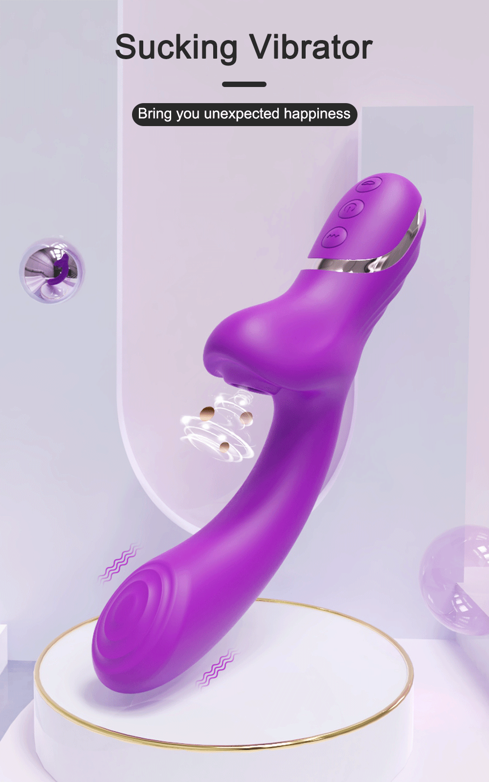 G-Spot Clit Sucker Vibrator with Nipple Stimulator