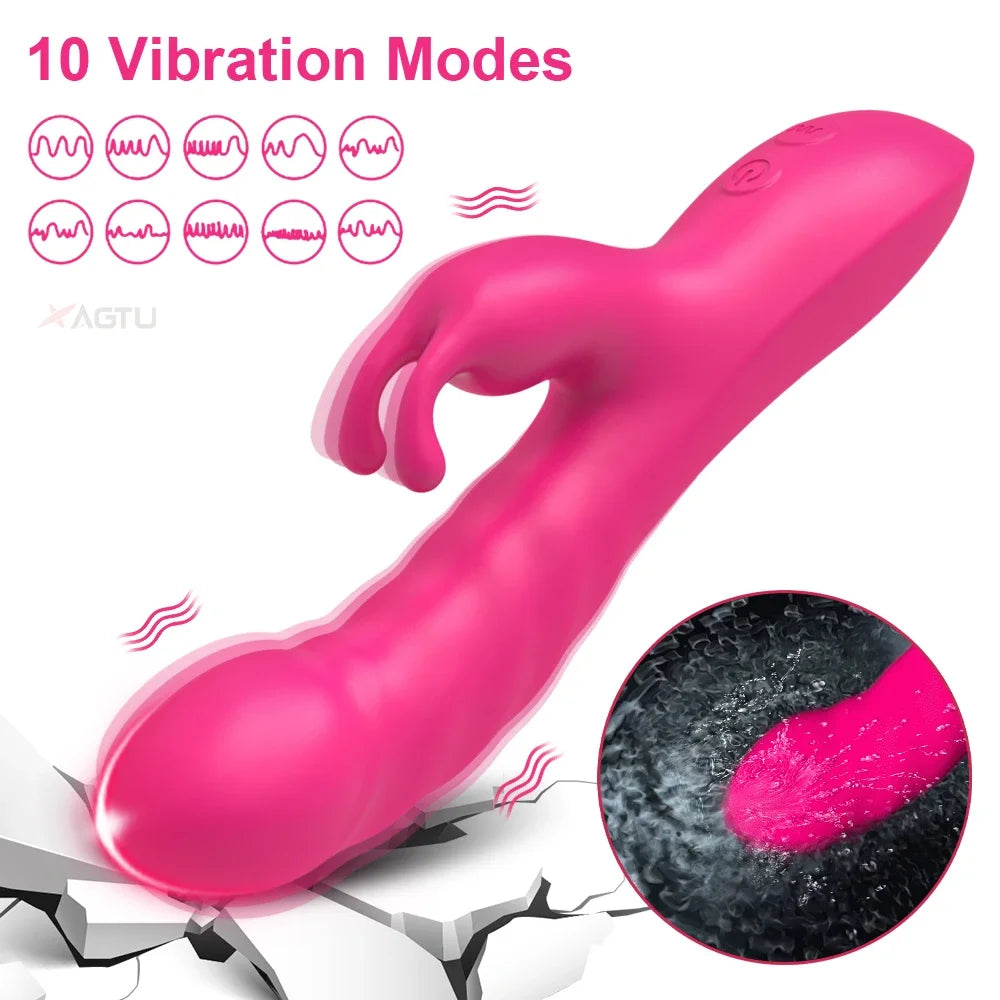 Powerful 2-in-1 Rabbit Vibrator for Clit and G-Spot