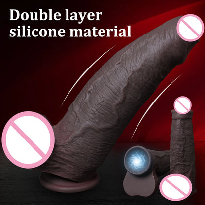 Long Realistic Penis Dildo with Foreskin - Extra Thick Anal & G-Spot Toy