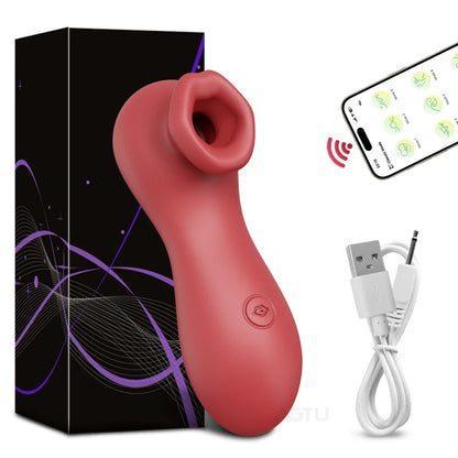 App-Controlled Clitoral Sucker with Dual Stimulation