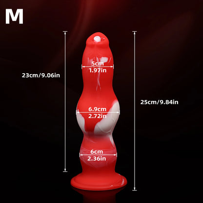Dog Monster Dildo Anal Plug - Soft Silicone Animal Toy