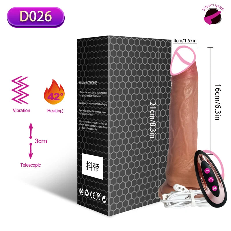 Heating Realistic Dildo with Remote Control