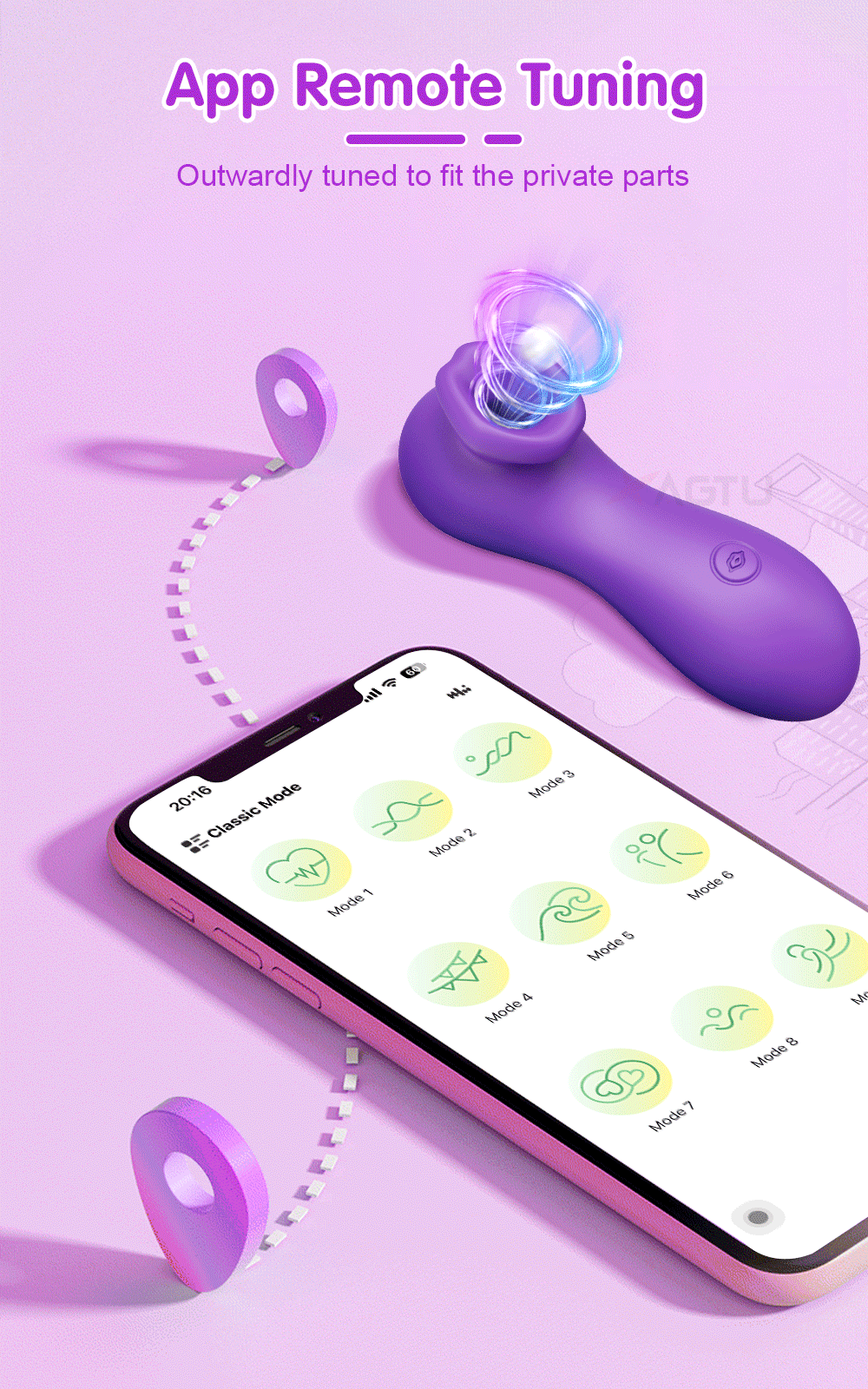 App-Controlled Clitoral Sucker with Dual Stimulation