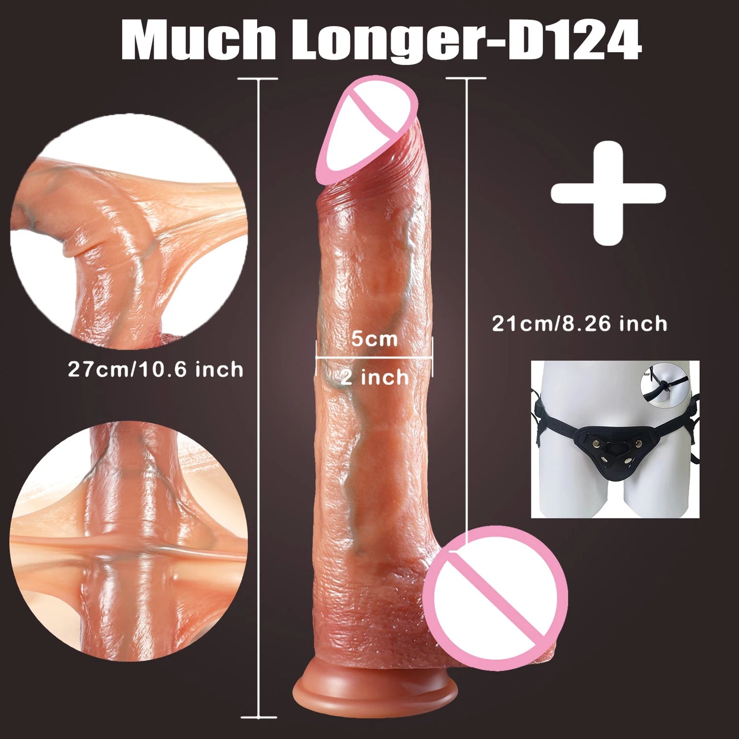 Sliding Foreskin Dildo - Big Realistic Cock for Anal & Solo Play