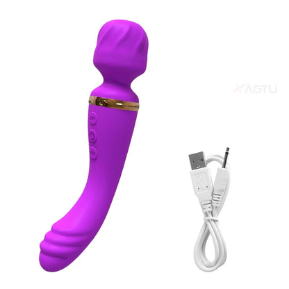 2-in-1 AV Wand for Nipple G-Spot & Clitoral Stimulation
