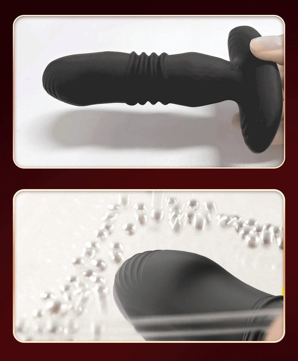 Thrusting Anal Vibrator for Men: Remote Telescopic Prostate Massager