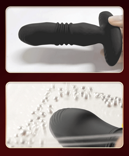 Thrusting Anal Vibrator for Men: Remote Telescopic Prostate Massager