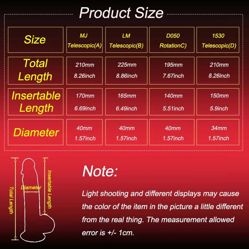 Telescopic Vibrating Realistic Dildo with Anal Plug