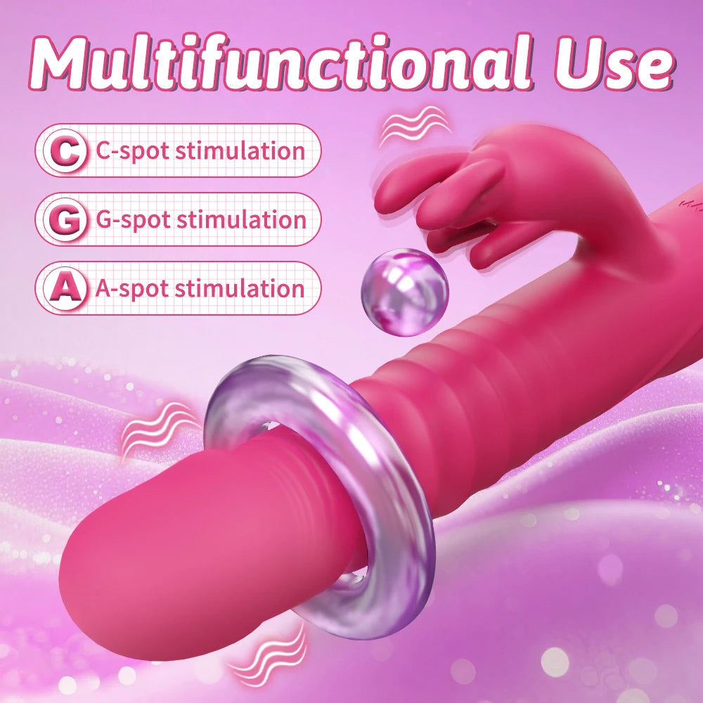 Dildo Vibrator with 3 Thrusting & 10 Vibration Patterns