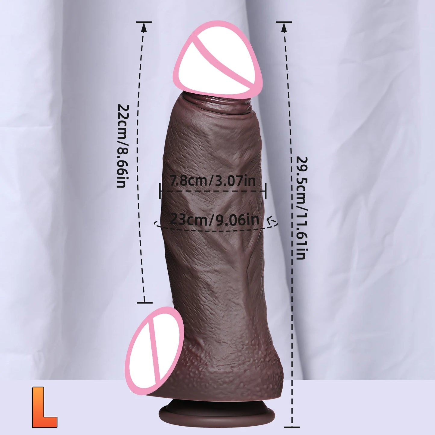 Huge Veined Realistic Dildo with Suction Cup