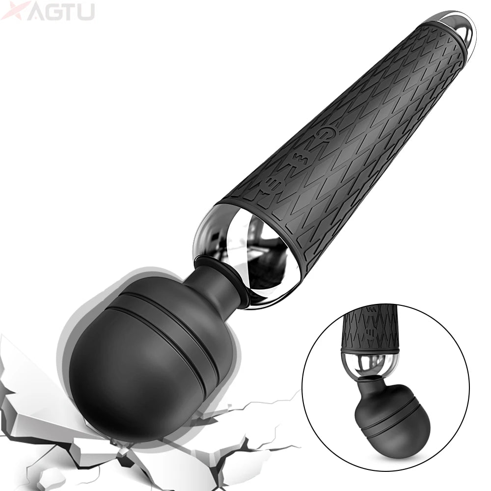 10-Speed Wand Vibrator for Clitoral and Nipple Stimulation