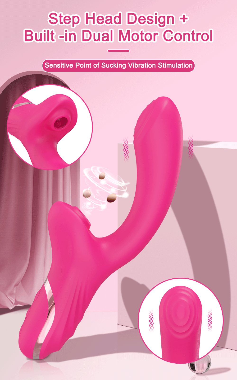 Dual Action Vibrator: Clit Sucker & Vaginal G-Spot Stimulator