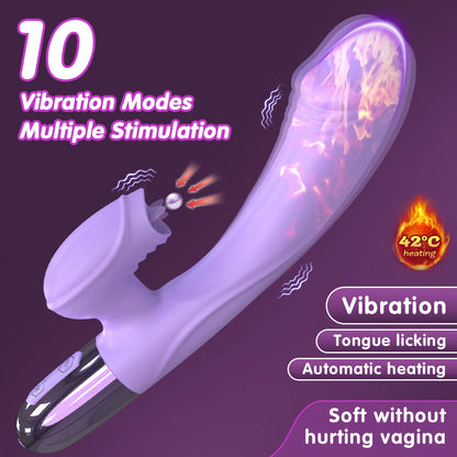 Rotating Rabbit Vibrator for G-Spot and Clitoral Stimulation