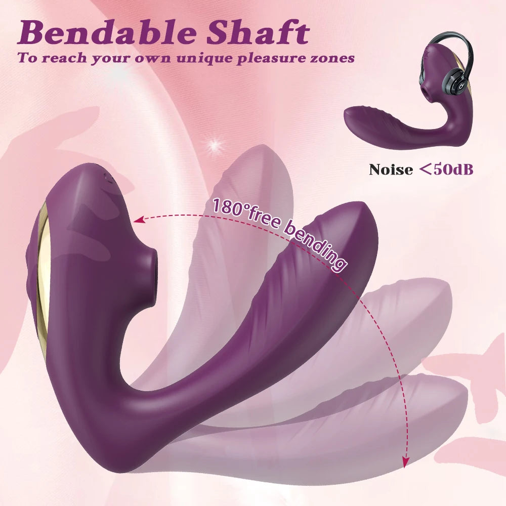 Dual-Action Clit Sucker and G-Spot Vibrator