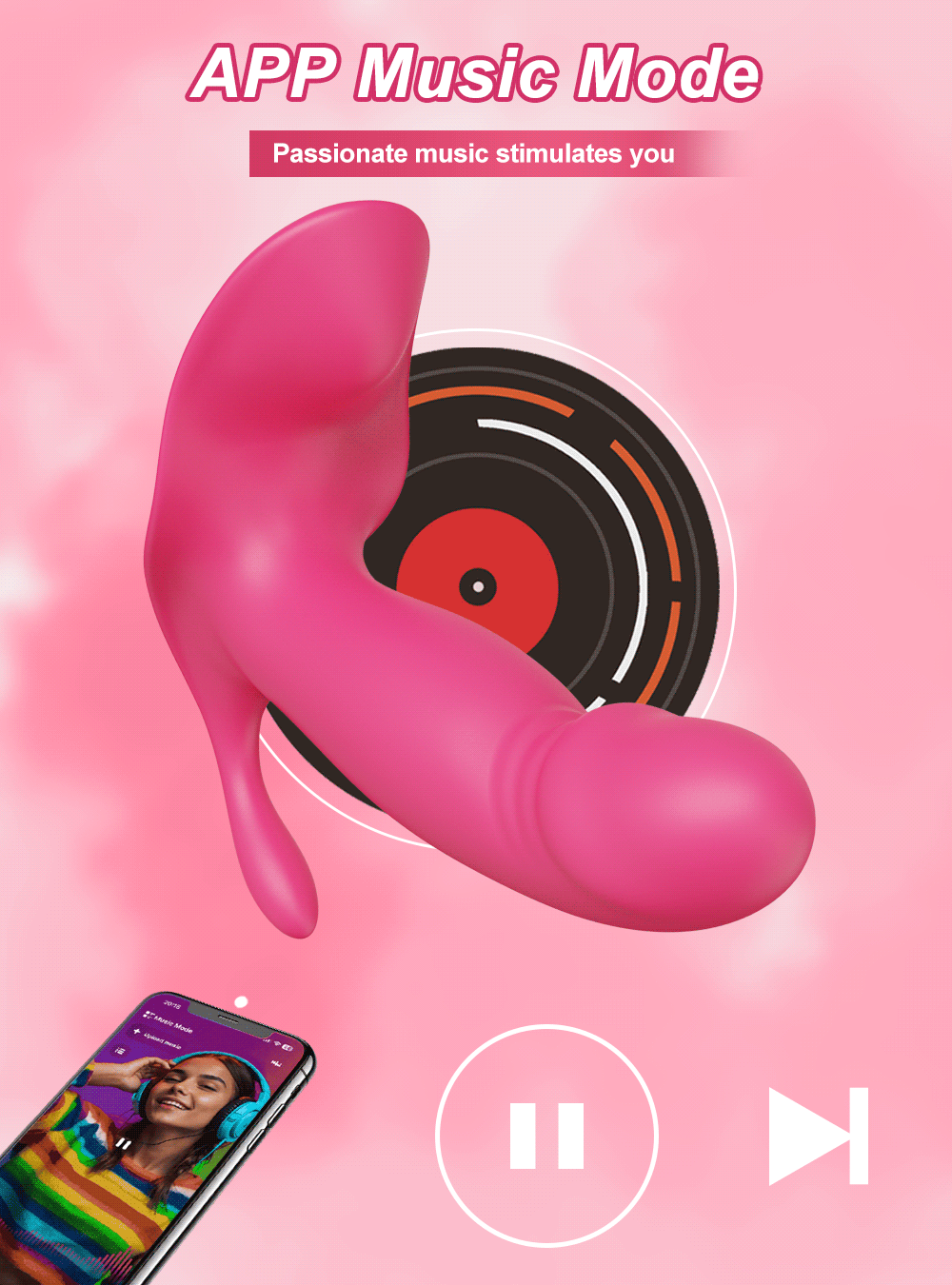 APP Panty Vibrator with Wiggle G-Spot & Clit Stimulation