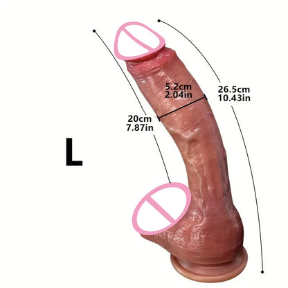 Long Realistic Huge Dildo with Butt Plug