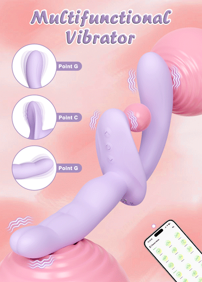 APP-Controlled 2-in-1 Wearable Dildo for G-Spot & Clit